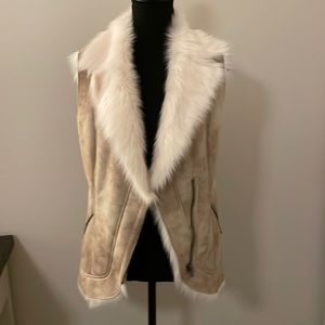 Faux fur/suede vest